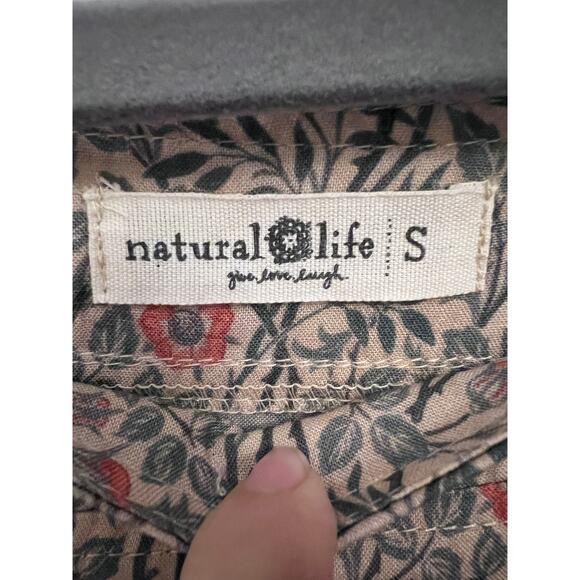 Natural Life Boho Berkley patchwork tiered maxi dress Sage Bloom Peasant prairie - Picture 5 of 7